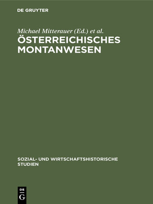 cover image of Österreichisches Montanwesen